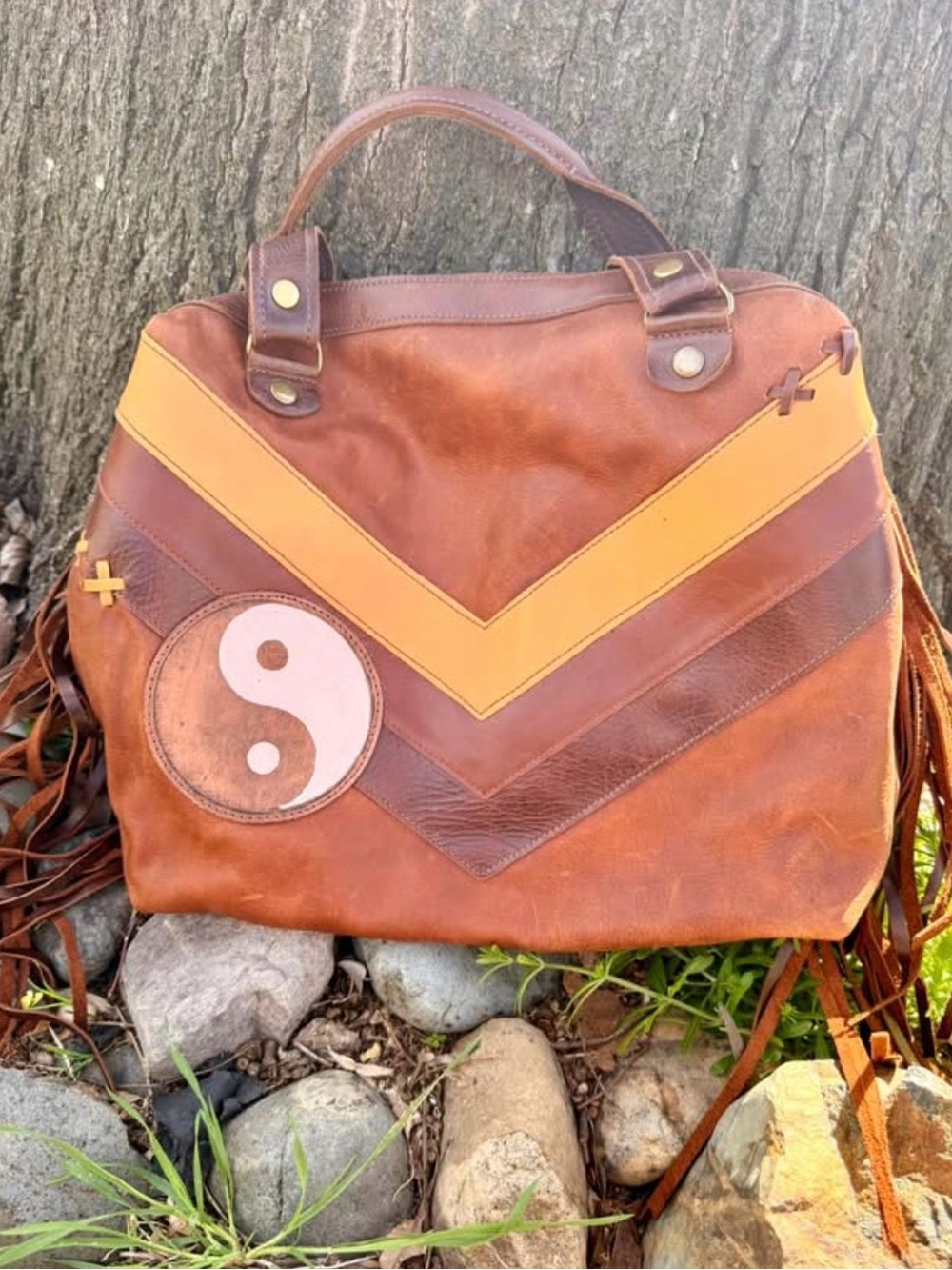 Slouchy Leather & Suede Hippie Momma Bag with Gorgeous Accents